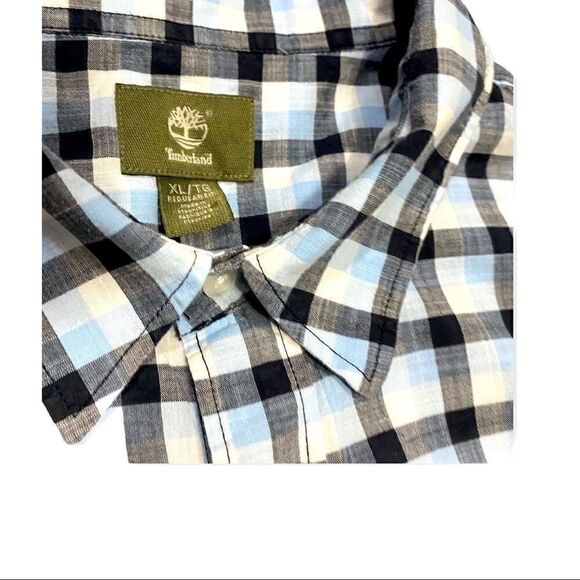 Timberland Short Sleeve Button Down Plaid Shirt - Picture 5 of 6
